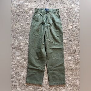 Vintage-Inspired Olive Green women’s pants